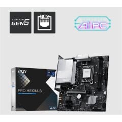 MSI PRO H810M-B Intel H810 Soket 1851 DDR5 6400MHz(OC) M.2 HDMI DP mATX Anakart (Core Ultra Series 2)