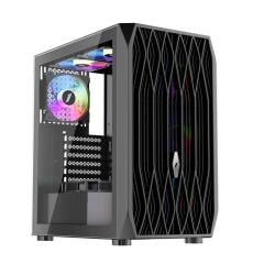 1ST PLAYER ARIYA AY7 Siyah 650W 80+ Bronze Sertifikalı PSU, 4×12 cm ARGB Fan, Temperli Cam Yan Panel, Mesh Ön Panel, USB 3.0 ATX Mid-Tower Kasa