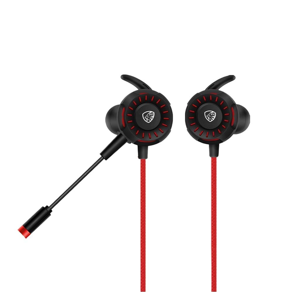 Hytech HY-GK1 3.5mm Jack Girişli Çift Mikrofonlu Esnek Mikrofonlu Kırmızı Kulakiçi Oyuncu Kulaklığı