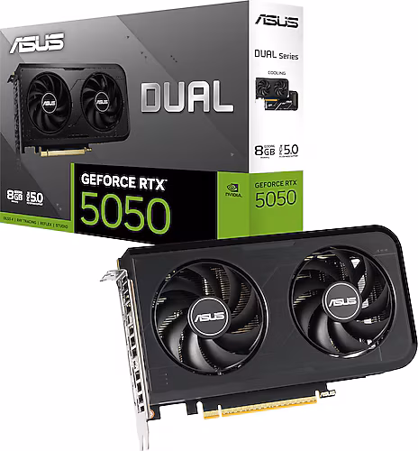 Asus Dual GeForce RTX 5050 OC Edition 8GB GDDR6 128-Bit Ekran Kartı (DUAL-RTX5050-O8G)