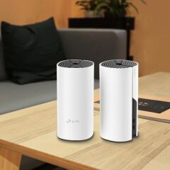 TP‑LINK Deco M4 AC1200 Dual‑Band Mesh Wi‑Fi Sistemi (2’li Paket) – 867 Mbps 5 GHz + 300 Mbps 2.4 GHz, 2 x Gigabit Ethernet, Parental Controls, TP‑Link Mesh Teknolojisi