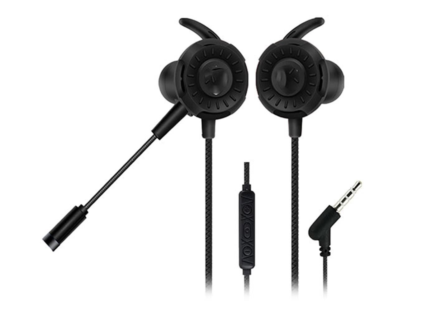 Hytech HY-GK1 Siyah 3.5mm Çift Mikrofonlu Esnek Mikrofonlu Gaming Oyuncu Kulak İçi Kulaklık