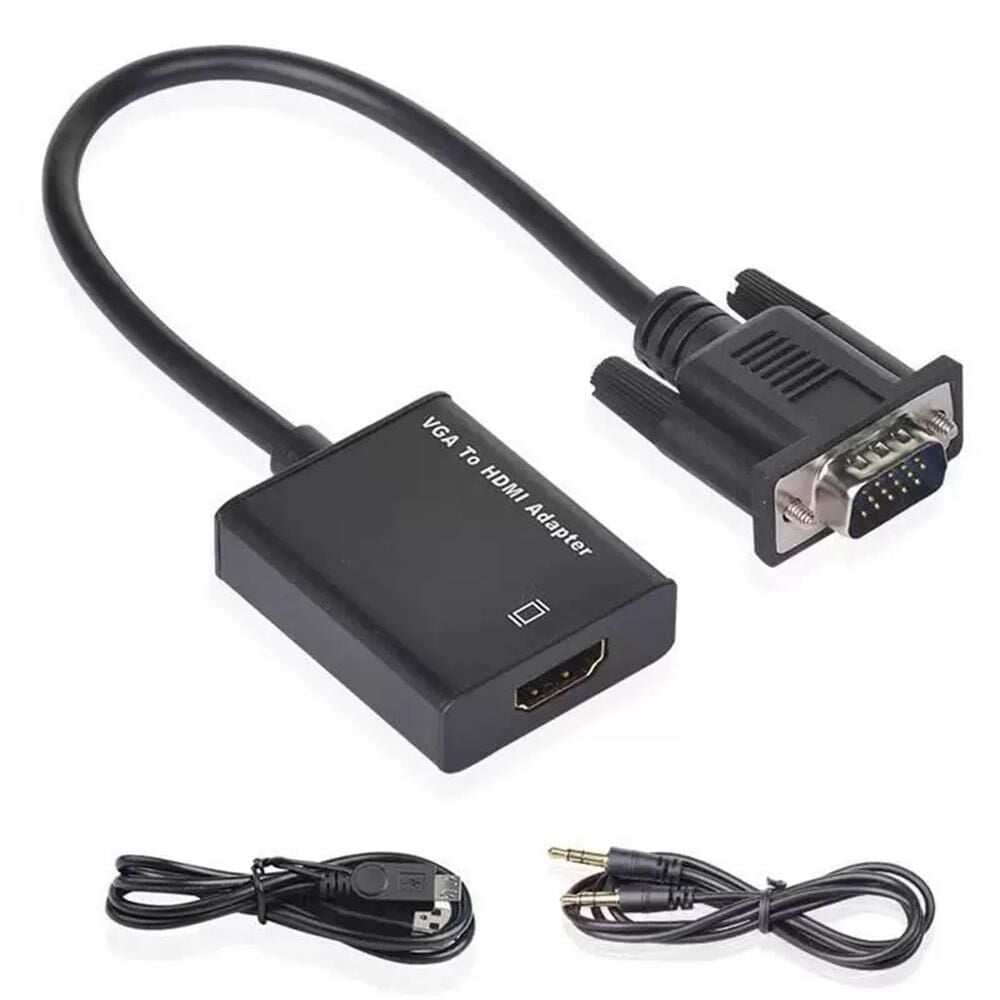 VCOM CG597 VGA Erkek to HDMI Dişi + AUX Ses Çıkışlı Aktif Dönüştürücü Adaptör