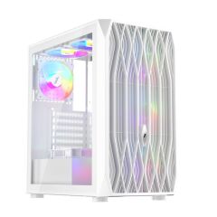 1ST PLAYER ARIYA AY7 Beyaz 650W 80+ ARGB 4×12 cm Fan, Temperli Cam Yan Panel, Mesh Ön Panel, USB 3.0+USB 2.0, HD Audio, ATX/mATX/ITX Kasa