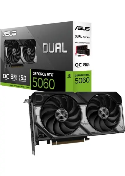 Asus Dual GeForce RTX 5060 Ti OC Edition 8GB GDDR7 128-Bit Ekran Kartı (DUAL-RTX5060TI-O8G)