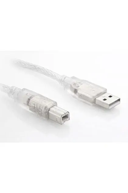 S-LINK SL-U2005  5m Şeffaf USB2.0 Yazıcı Kablosu