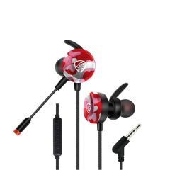 Hytech HY-GK4 3.5mm Çift Mikrofonlu Kırmızı Kamuflaj Gaming Kulak İçi Oyuncu Kulaklığı