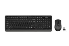 A4 Tech Fstyler FG1010 Q Türkçe Multimedya 2.4 GHz Kablosuz Klavye Mouse Seti Gri