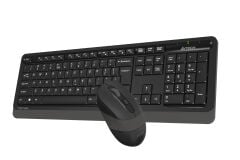 A4 Tech Fstyler FG1010 Q Türkçe Multimedya 2.4 GHz Kablosuz Klavye Mouse Seti Gri