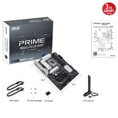 ASUS PRIME B860‑PLUS WIFI Intel B860 LGA 1851 Soket 4×DDR5 (OC‑8666 MT/s) ATX Anakart Wi‑Fi 6E 2.5Gb LAN PCIe 5.0 M.2 HDMI DP USB 3.2 Gen2x2 Type‑C