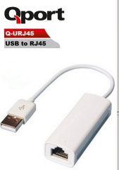 QPORT Q-URJ45 USB to RJ45 Ethernet Adaptör Dönüştürücü 10/100 Mbps Ağ Bağlantı Adaptörü