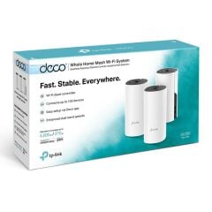 TP‑LINK Deco M4 1200 Mbps Üçlü Mesh Wi‑Fi Sistemi – 2.4 GHz 300 Mbps + 5 GHz 867 Mbps, 3×Gigabit LAN Port, Seamless Roaming, Parental Control, Tri‑Pack