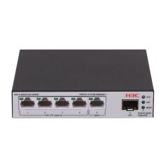 H3C Aolynk S1600V2-6P 4-Port Gigabit PoE+ ve 1-Port Gigabit RJ45 / 1-Port SFP Uplink Katman 2 (Layer 2) Akıllı Yönetilebilir Switch