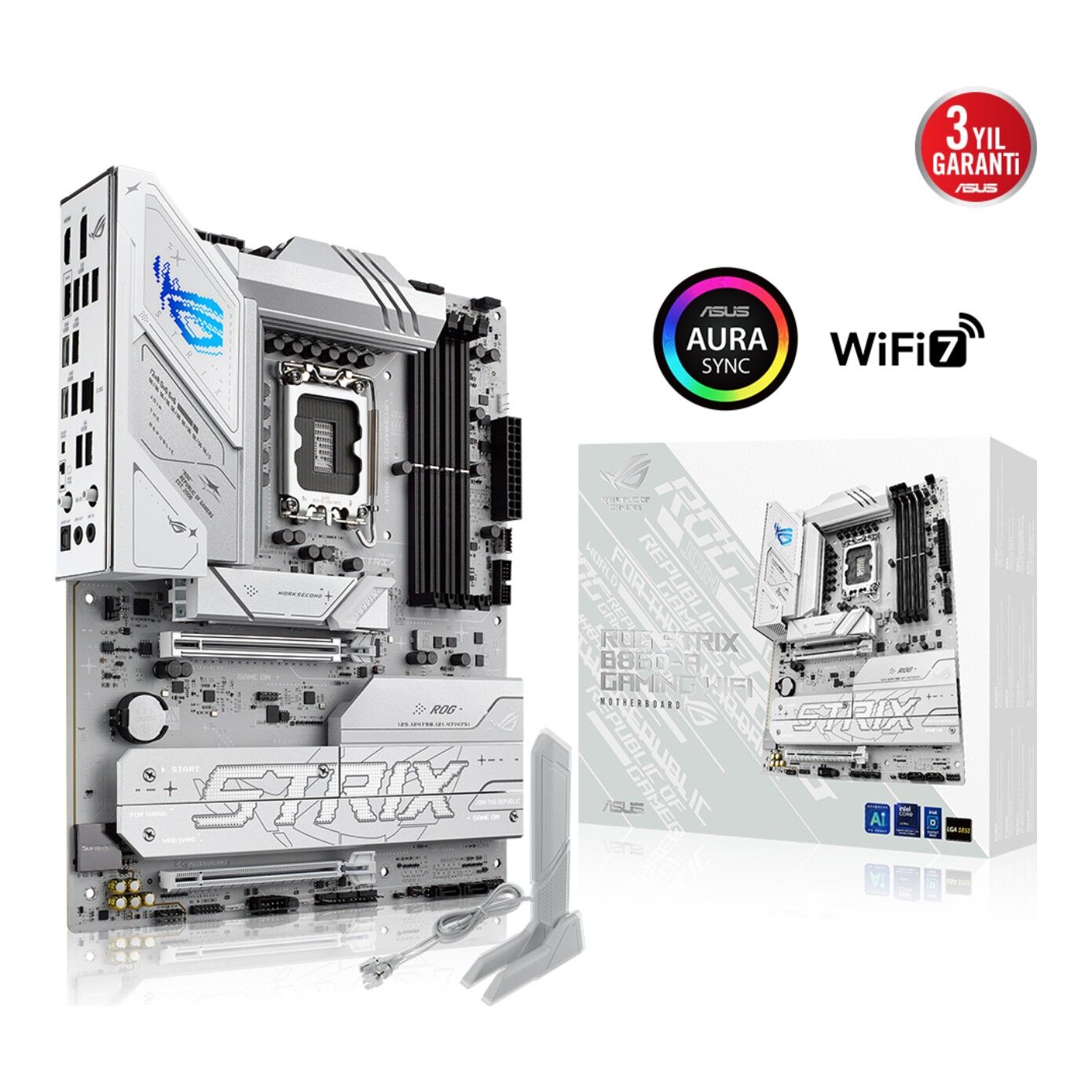 ASUS ROG STRIX B860-A GAMING WIFI Intel B860 LGA1851 DDR5 9066MHz (OC) Wi-Fi 7 ATX Anakart