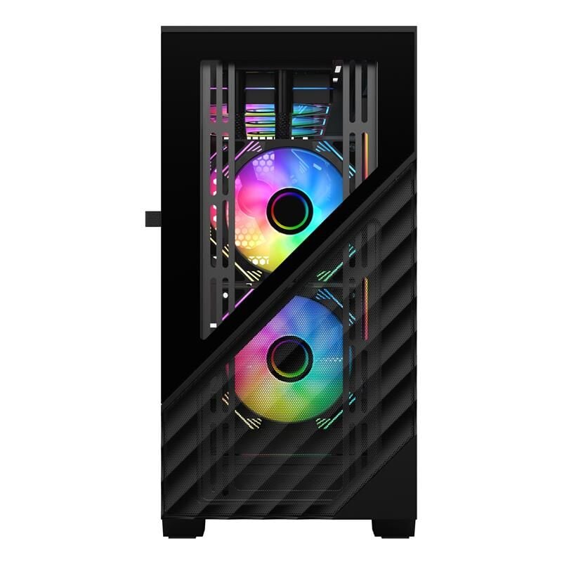 1ST Player DK D7 Siyah 750W 80+ Bronze Tam Modüler PSU ARGB Fanlı Temperli Cam Yan Panel & Metal Mesh Kasa