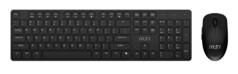 MSI FORGE K200 Wireless Combo Siyah Kablosuz Klavye + Mouse Seti (USB Alıcılı, Sessiz Kullanım)