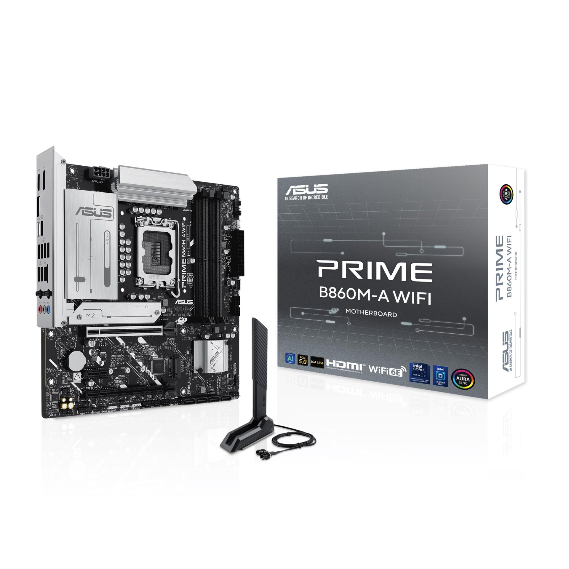 Asus PRIME B860M-A WIFI Intel 1851p DDR5 8666 HDMI 2xDP 2xM2 USB3.2 mATX