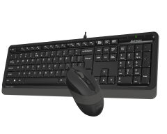 A4 Tech Fstyler F1010 Q Türkçe Multimedya USB Kablolu Klavye Mouse Seti Gri