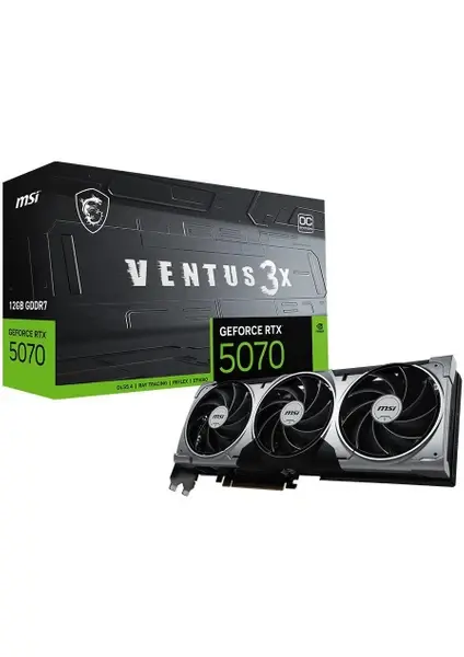 MSI GeForce RTX 5070 Ventus 3X OC 12GB GDDR7 192-Bit Ekran Kartı
