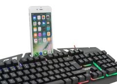 Everest KMX-99 Siyah USB Gökkuşağı Rainbow Aydınlatmalı Q Gaming Oyuncu Klavye + Mouse Set