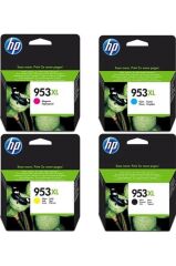 HP 953XL (L0S70AE + F6U16AE + F6U17AE + F6U18AE) Yüksek Kapasiteli Siyah ve Renkli Orijinal Mürekkep Kartuş Seti HTML Detay bilgisi