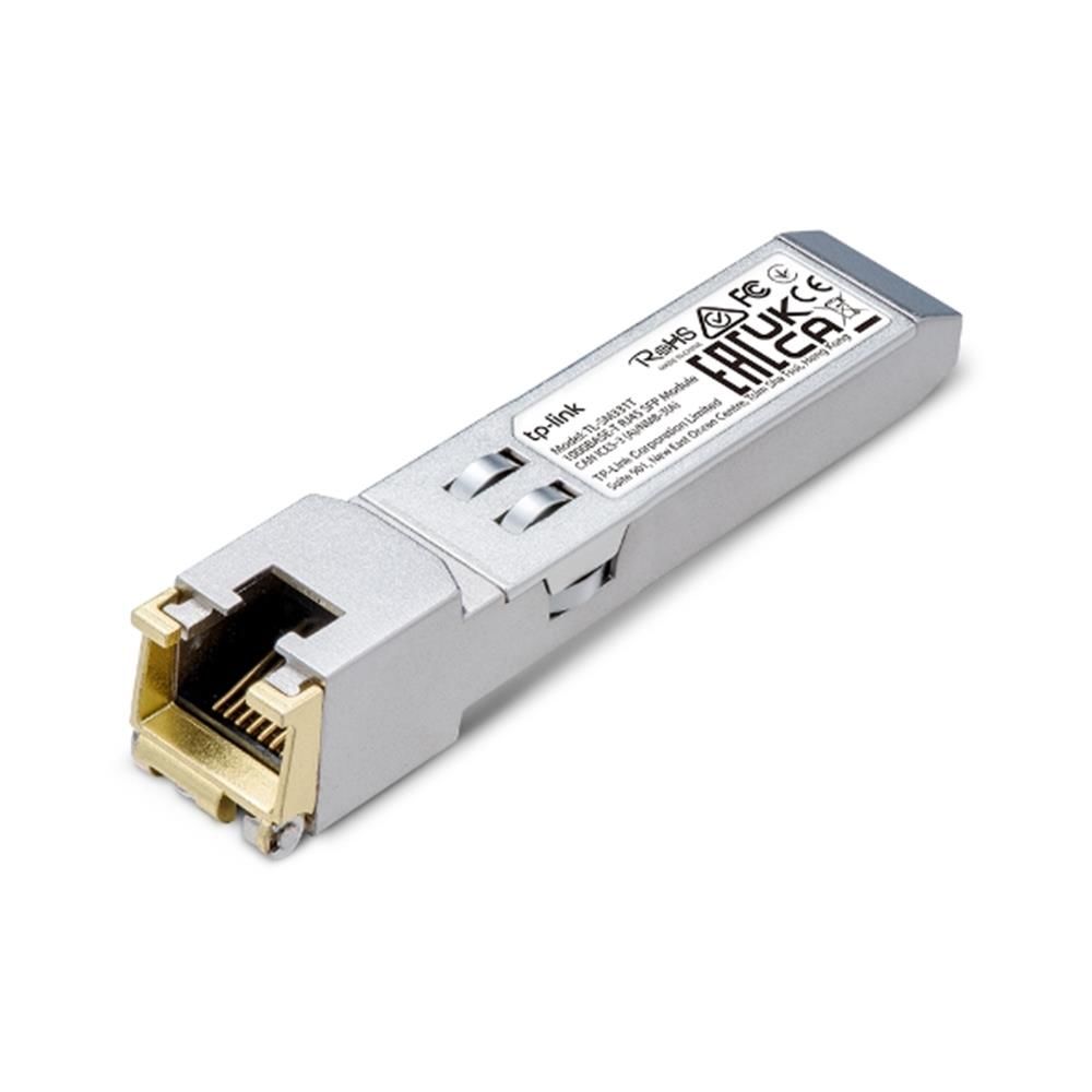 Tp‑Link TL‑SM331T 1000BASE‑T RJ45 Gigabit SFP Modül – 3.3 V 1.25 Gb/s, Hot‑Pluggable, Metal Kasa, 100 m Cat 5e, TX Disable, 0‑70 °C