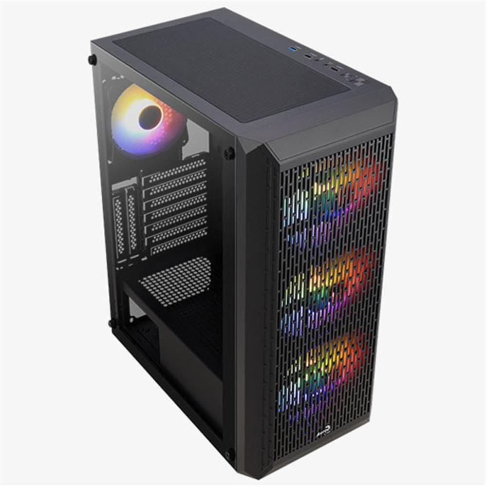Aerocool AE BEAM Mini Tower Kasa 4×12 cm FRGB Fanlı