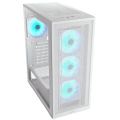 Cougar MX220 Beyaz Midi Tower Gaming Kasa 4x ARGB Fan USB 3.0 Type-C (PSU Yok)