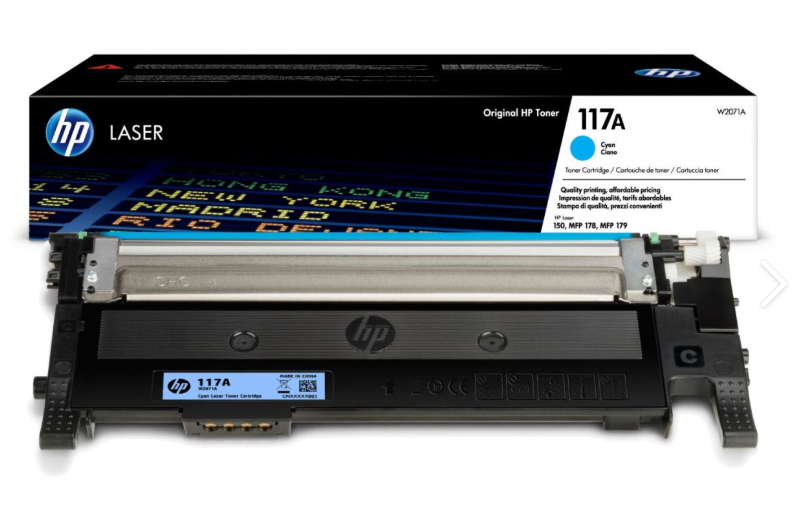 HP 117A Cyan (Mavi) Orijinal Lazer Toner Kartuşu - 700 Sayfa - W2071A