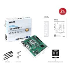 ASUS PRO H810M-C-CSM LGA1851 DDR5 6400 Çift M2 USB3.2 COM mATX