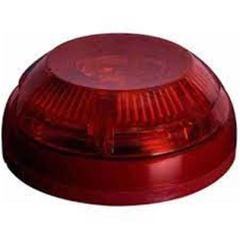 Teknim TFS-3192R Konvansiyonel Flaşörlü Alarm Sireni 24–28 VDC 100 dB ±2 dB 19 mA 7‑LED Flaşör ABS Kırmızı, EN 54‑3 & EN 54‑23 Sertifikalı (Ø 110 × 55 mm, IP21C)
