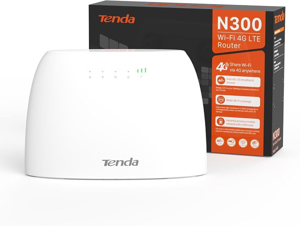 TENDA 4G03 2 Port 300Mbps 2,4Ghz 4G LTE Wi-Fi Router