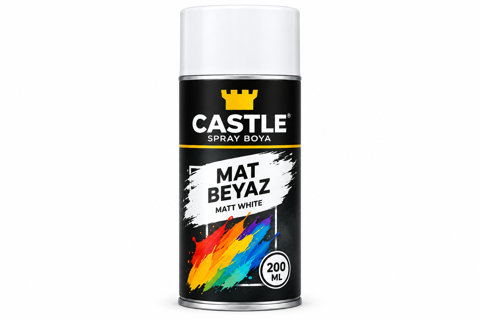 Castle Sprey Boya Mat Beyaz 200 Ml