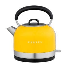 VESTEL Retro Sarı 2200 W 1.7 L Çelik Kettle