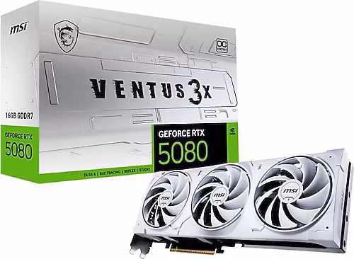 MSI GeForce RTX 5080 Ventus 3X OC 16GB GDDR7 256-Bit Ekran Kartı
