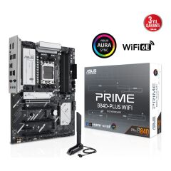 ASUS PRIME B840-PLUS WIFI AMD B840 AM5 DDR5 7600MHz (OC) 3x M.2 2.5Gbit LAN Wi-Fi ATX Anakart