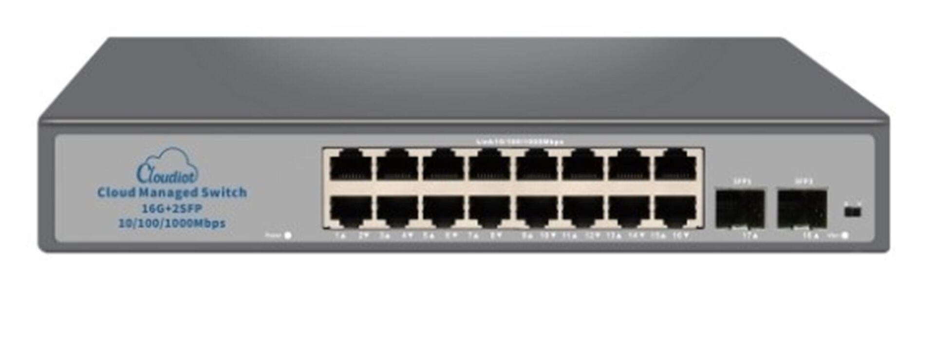 Nova NVC-HIS2116G2S 16 Port Gigabit + 2 SFP Full Gigabit Cloud Yönetilebilir Non-PoE Ethernet Switch