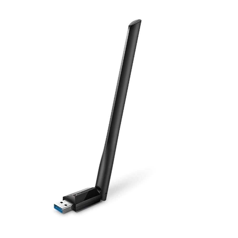 TP‑Link Archer T3U Plus AC1300 Dual‑Band Yüksek Kazançlı Kablosuz USB 3.0 Adaptör (867 Mbps 5 GHz + 400 Mbps 2.4 GHz), MU‑MIMO, Windows/macOS Uyumluluğu, Siyah