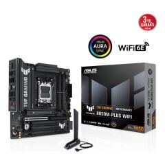 Asus TUF GAMING B850M-PLUS WIFI AMD B850 AM5 DDR5 8000MHz (OC) HDMI DP 2x M.2 Wi-Fi 6E mATX Anakart