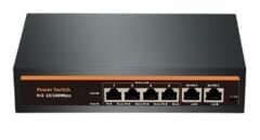 Nova NVC-INTSF0420FB2L 6-Port (4+2) 24V Passive PoE Intercom Switch