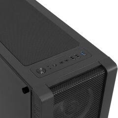 Frisby FC‑9320G 600W 80+ Bronze Sertifikalı 4×120 mm Dual-Ring RGB Fan Kumandalı Midi Tower ATX Gaming Oyuncu Kasa Siyah