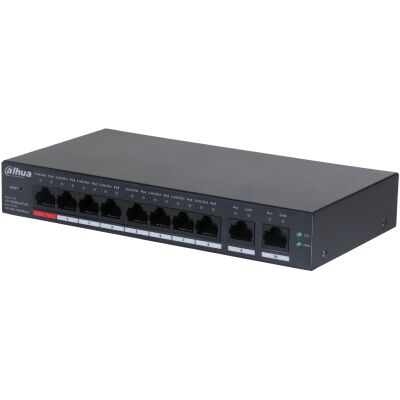 Dahua CS4010-8ET-110 8 Port Fast Ethernet PoE 110W Bulut Yönetilebilir Switch + 2 Gigabit Uplink