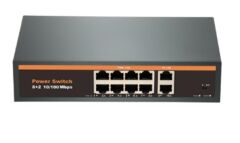 Nova NVC-INTSF0820FB2L 10-Port (8+2) 24V Passive PoE Intercom Switch