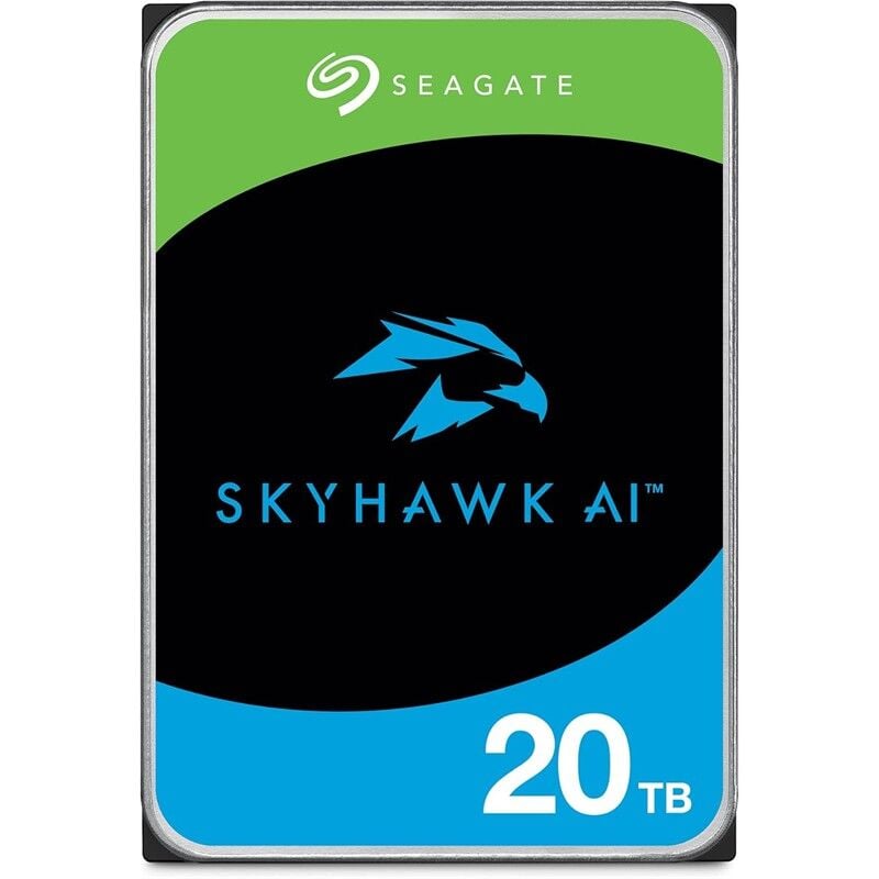 20 TB SEAGATE 3.5 SKYHAWK AI SATA 512MB 7/24 GUVENLIK ST20000VE003 (5 YIL RESMI DIST GARANTILI)