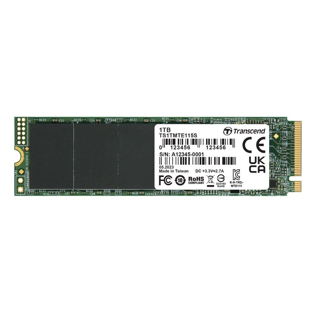 Transcend 115S 1TB NVMe PCIe Gen3 x4 M.2 2280 SSD (3200MB Okuma / 2000MB Yazma) - TS1TMTE115S