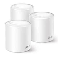 TP‑LINK Deco X50 AX3000 Üçlü Mesh Wi‑Fi 6 Sistemi – 3×AX3000 (2402+574 Mbps) Dual‑Band, Gigabit LAN Ports, AI‑Driven Mesh, HomeShield Güvenlik, Üçlü Paket