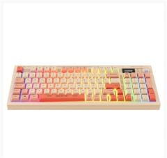 Everest KB-85 SILENT PRO Bej-Pembe-Turuncu Kablosuz 2.4GHz RGB Sessiz Tuşlu Q Oyuncu Klavyesi