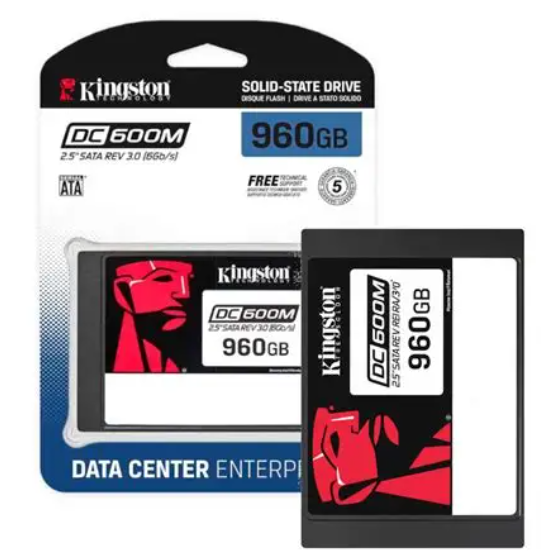 KINGSTON DC600M 960GB 2.5'' SATA 3 Enterprise SSD Sunucu SSD Kurumsal Veri Merkezi Diski Yüksek Dayanıklılık 960GB Solid State Drive