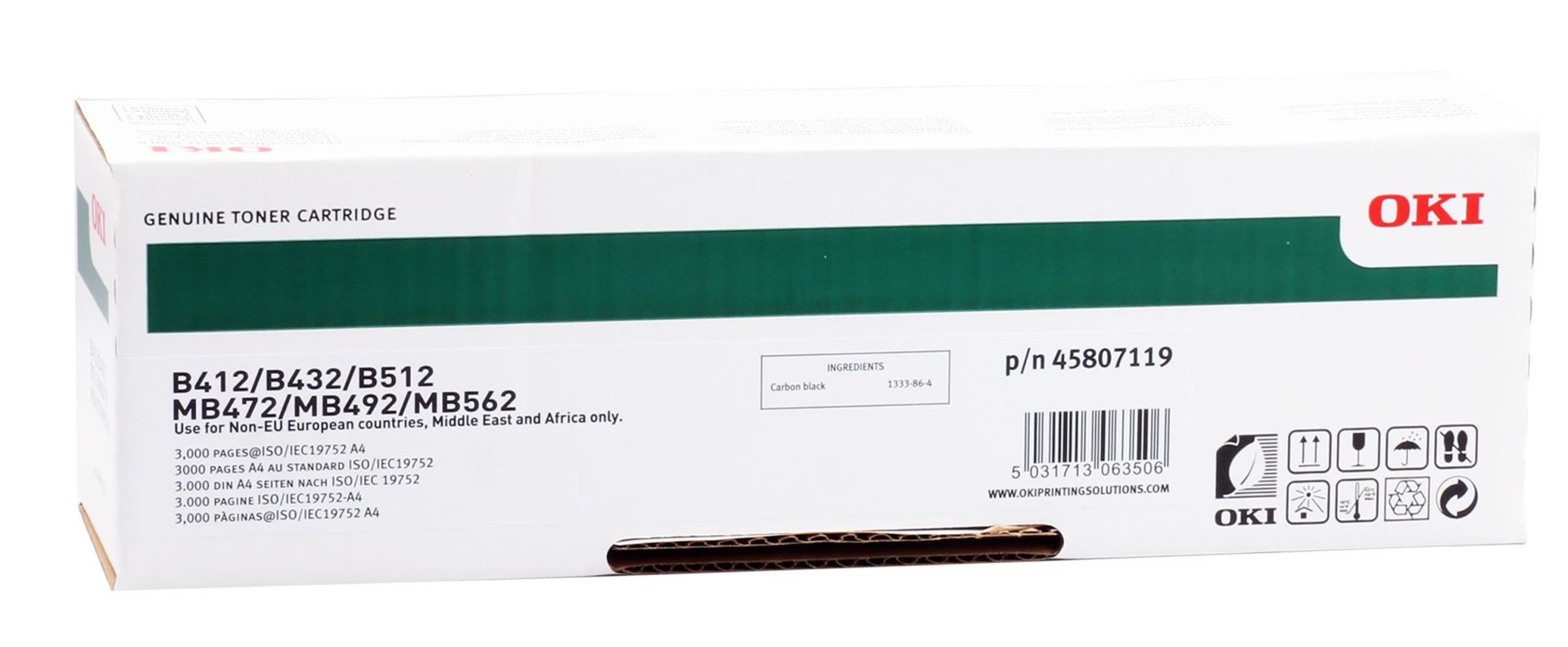 OKI 45807102 Siyah Toner - 3.000 Sayfa (B412 / B432 / B512 / MB472 / MB492 / MB562)