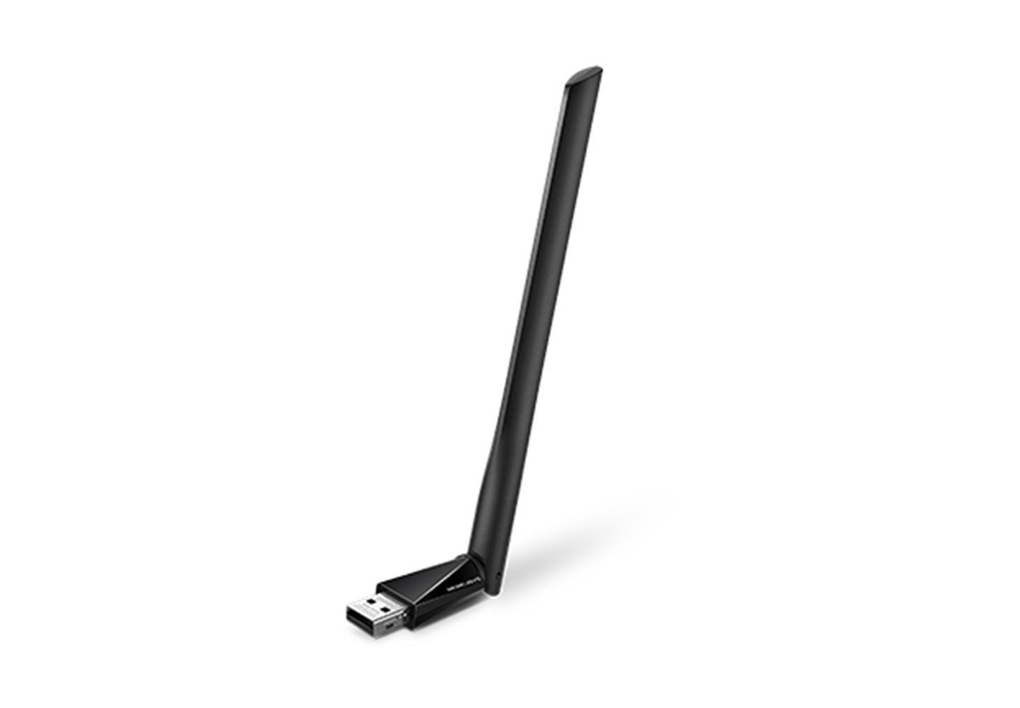 Mercusys MU6H AC650 High Gain Wireless Dual Band USB Adaptör – 5 GHz 433 Mbps & 2.4 GHz 200 Mbps, 5 dBi Yüksek Kazançlı Ayarlanabilir Anten, USB 2.0, Windows 11/10/8.1/8/7/XP